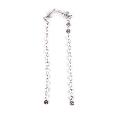 

1 Pair Round Earrings Long Alloy Sequins Earrings Female Simple Ear Chain Personality Jewelry Eardrop