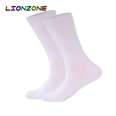 

LIONZONE Mens Dress Socks Business Black White Navy Blue Red Socks Thick Antibacterial Hygroscopic Breathable Bamboo Socks