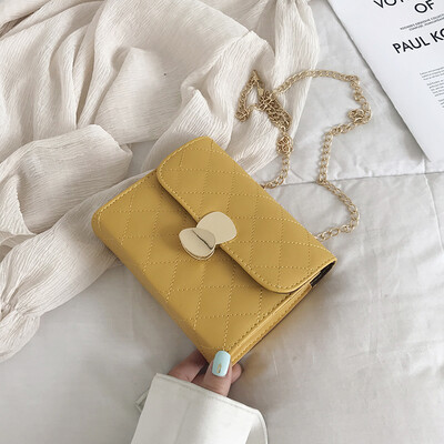 

2019 new Korean version of the fresh&stylish simple chain shoulder bag casual temperament Sen system wild Messenger small square bag