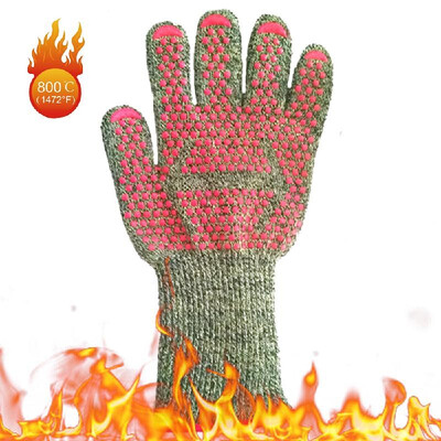 

BBQ Gloves Heat Resistant Grill Gloves Insulated Oven Mitts Non-Slip Gloves for Cooking Baking Smoker Fireplace