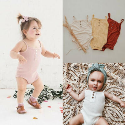 

Toddler Baby Girls Boy Infant Sleeveless Romper Jumpsuit Bodysuit Clothes Outfit