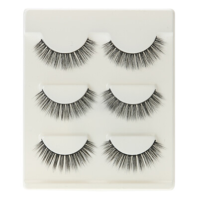 

3pcslot 100 Handmade Real Mink Fur False Eyelash 3D Strip Thick Makeup