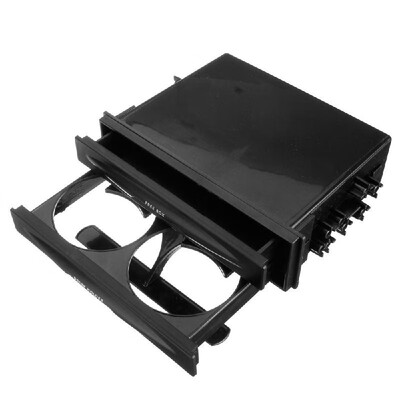 

Universal Car Double Din Radio Pocket Drink Cup Holder Storage Box
