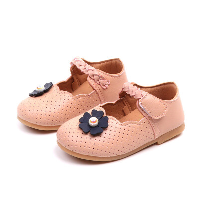 

Spring Autumn Cute Baby Girls Small Flowers Pearl Soft Bottom Non-Slip Toddler Shoes PU Kids Girls Fashion First Walkers