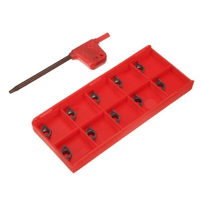 

10Pcs DCMT0702 EM YBC205 Carbide Inserts Wrench for Lathe Turning Bar Tool