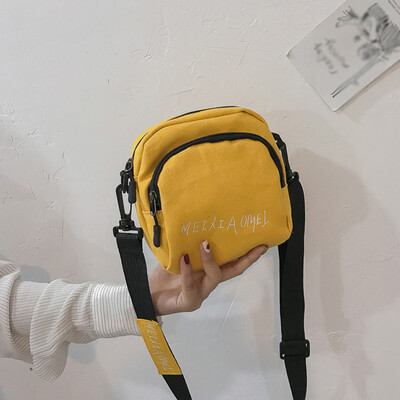

Tailored Women Fashion Bag Messenger Bag Simple Wild Student Bag New Casual Canvas Bag