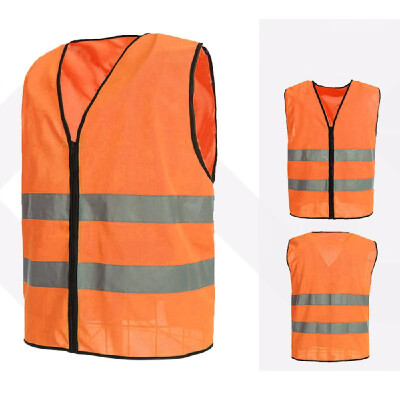 

120046L-2 Reflective Safety Vest High Visibility Safety Vest Bright Neon Color Breathable Vest with 2-inch Reflective Strips for C