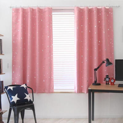 

Full Blackout Shading Stars Bedroom Balcony Curtains Hook Grommet Purdah