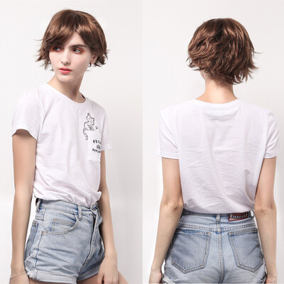 

〖Follure〗Women Cosplay Sexy Short Brown Sexy Wig Wavy Party Curly Synthetic Fashion Wigs