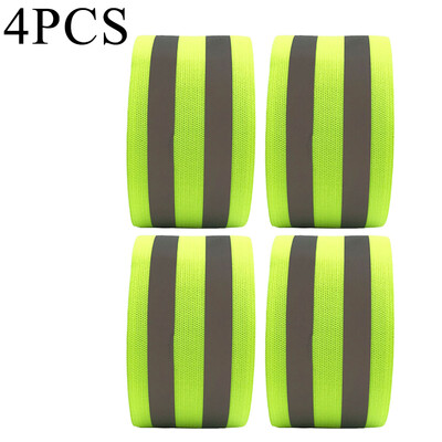 

Reflective Arm Leg Ankle Bands Pants Straps Tape Safety Running Cycling 4pcsSet