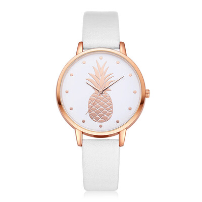 

FanTeeDa New Fashion Leather Women Watches Luxury Top Pineapple Pattern Casual Quartz Watch Women Clock Relogio Feminino 533