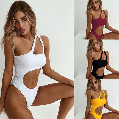 

Women One-Piece Swimsuit Bandage Bikini Push-up Padded Backless Bathing Swimwear