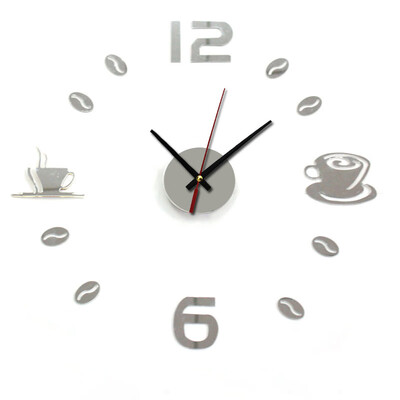 

Siaonvr Acrylic DIY Self Adhesive Interior Wall Creative Decoration Mute Clock SL