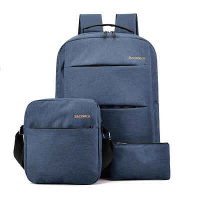 

3pcsset USB Charging Laptop Backpack Unisex Shoulder Messenger Bags Clutch
