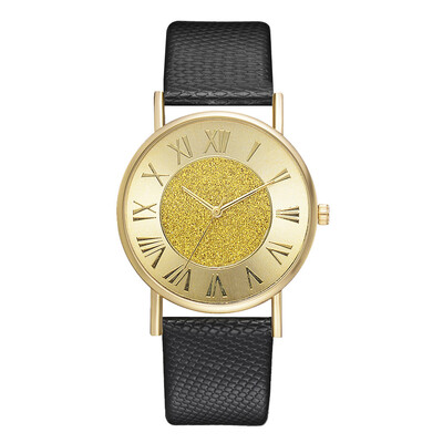 

High-grade loose powder watch Roman digital ladies casual business PU watch