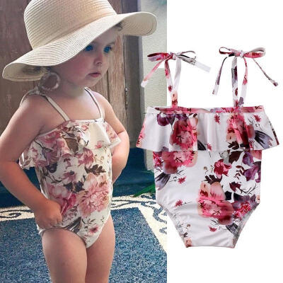 

Princess Kids Baby Girls Floral Swimsuit Swimwear Tankini Bikini Bathing Suit Beachwear Costume