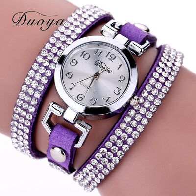 

Womens Watch Fashion Trends Korean Knitting Diamond Circle Womens Watch