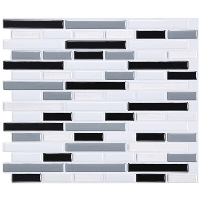 

Toponeto Home Bathroom Kitchen Brick 3D Wall Decor Stickers Paper Tile Mural Backsp