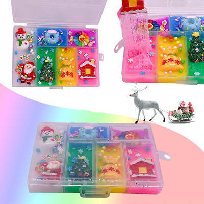 

Siaonvr Mixing DIY Cloud Cotton Mud Santa Claus Crystal Slime Christmas Toy Kid Gift