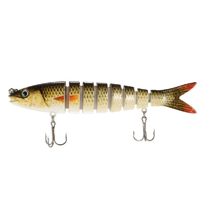 

Lixada 135cm20g Lifelike 8 Jointed Sections Fishing Lure Trout Swimbait Hard Bait Fish Hook Fishing Tackle
