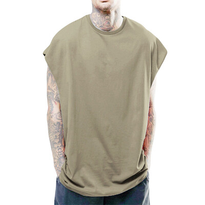

Toponeto Mens Summer Casual Fashion Hip Hop Style Pure Color Sports Sleeveless Vest Tops