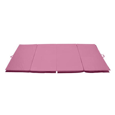 

4 x 6 x 2" PU Leather Gymnastics Tumbling Martial Arts Folding Mat - Pink