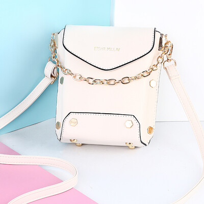 

Summer womens fashion fashion one-shoulder bag Korean-style one-to-one one-way bag rivet chain small square bag
