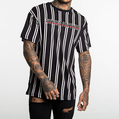 

Toponeto Mens Summer New Style Fashion Fitness Short Sleeves Letter Printing Blouse Top