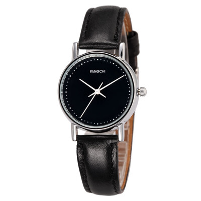 

Belt test watch female student Han version very simple waterproof trend ulzzang personality black&white quartz watch girl