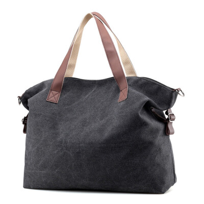 

Tailored Women Canvas Crossbody Bags Vintage Canvas Tote Handbags Big Bag Black