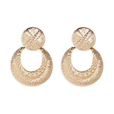 

ZA Jewelry Metal Drop Dangle Earrings For Women Geometric Round Leaf Vintage Statement Earrings Wedding Party Gifts Bijoux Punk