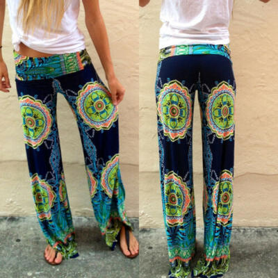 

Womens Harem Pant Hippie Wide Leg Gypsy Yoga Loose Dance Boho Palazzo Trouser