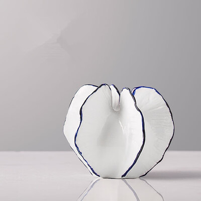 

Ceramic art carambola shape vase home decor porcelain crafts ornaments room decoration dried flower vase
