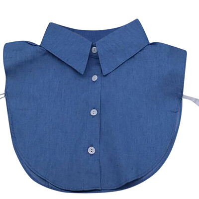 

Starmoon Women Solid Color Button Blouse False Collar Clothes Shirt Detachable Collars