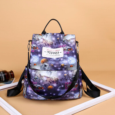 

Tailored Womens Fashion Backpack Large Capacity Computer Bag Graffiti Shoulder Bag