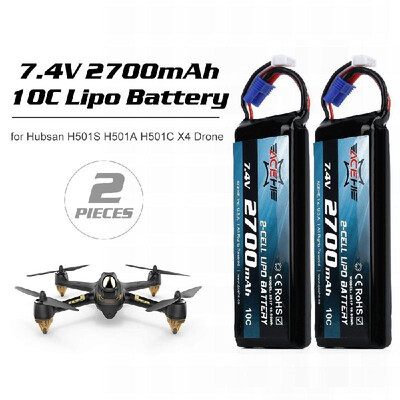 

2PCS 74V 2700mAh 10C Lipo Battery for Hubsan H501S H501A H501C X4 RC Quadcopter