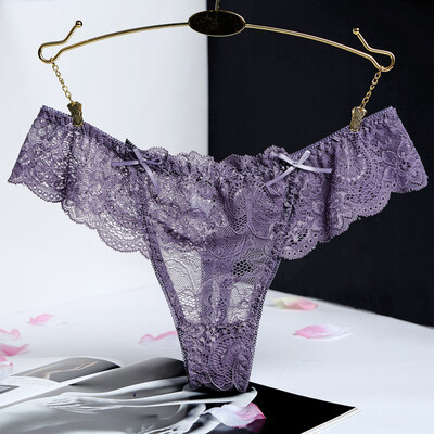 

New Lace Tranparent Thong Underwear Female Thongs Hollow Out Briefs For Women Sexy Panties Women G-String Ladies Briefs