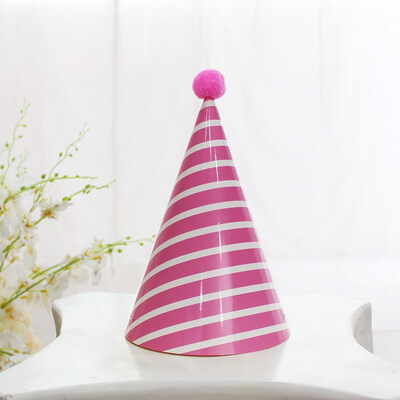 

FUNNYBUNNY Kids Happy Birthday Paper Party Cone Hats with Pom Poms 12ct Happy Birthday Crown Baby One Year Birthday