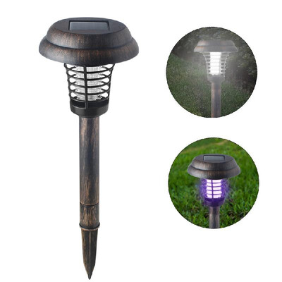 

Outdoor Solar Powered Light Mosquito Killer Lamp IP65 Water-resistant Anti-Mosquito Insect Trap Bug Zapper Pest Repeller for Garde