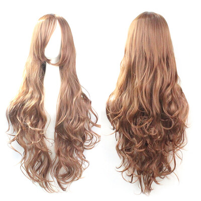 

Gobestart Cosplay Costume Wigs Women Long Curl Wavy Red Halloween Party Anime Hair