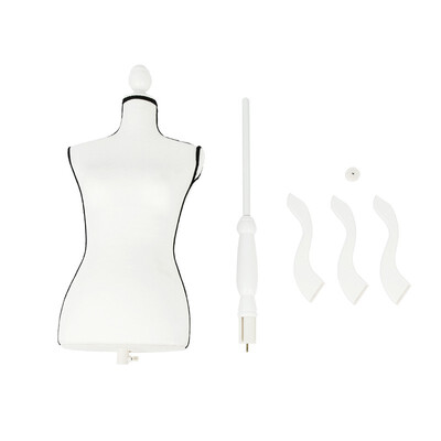 

Foam Coating Female Mannequin Torso Dress Form Display Creamy White & Black Edge