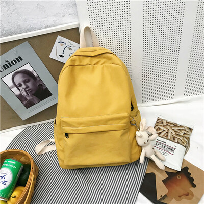 

ins bag girl Korean version of high school students Japanese Department of Junior High School girls small fresh canvas backpack ba