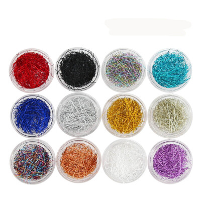 

Toponeto Superfine Silk Nail Wire Line 3D Nail Decoration 12 Colors for Nail Art Decoration