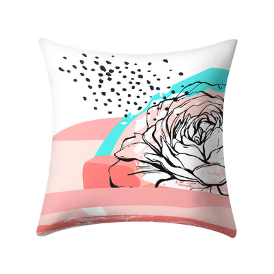 

Gobestart Print Pillow Case Polyester Sofa Car Cushion Cover Home Decor 45 X 45cm