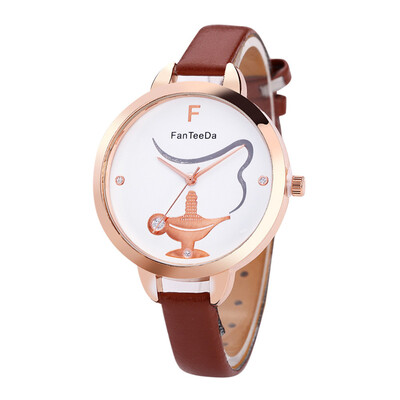 

Best Sale Women Watches Magic Lamp Pattern Dial Fashion Ladies Quartz Wristwatch Leather Strap Clock Casual Dress Reloj Mujer