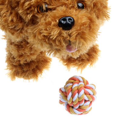 

Tailored Puppy Dog Cat Pet Toy Cotton Braided Knot Rope Chew Knot Chewing Toy OR