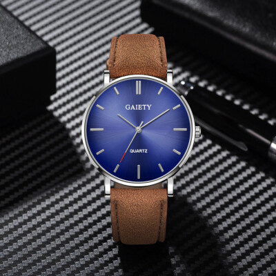 

〖Follure〗Fashion Simple Casual Mens Watch Business Leather With Strap Mens Watch