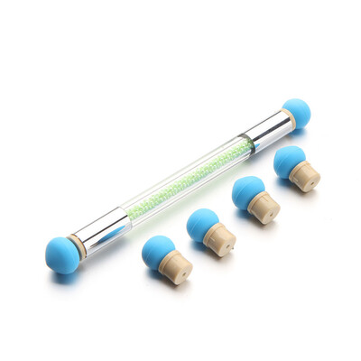 

Toponeto Glitter Powder Picking Dotting Gradient Pen Brush 6 Silica Gel Nail Art Tools