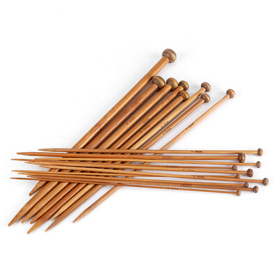 

Single Pointed Carbonized Knitting Needle 18 Sizes 2mm to 10mm Knitting Needles Bamboo Knitting Needles