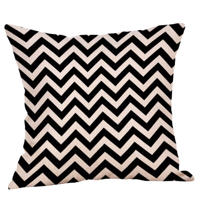 

Siaonvr Black&White Pattern Printed Cotton Linen Throw Pillow Cases Sofa Cover Decor